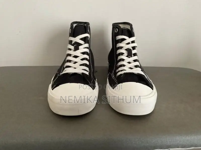 H&M CANVAS HI-TOP TRAINERS
