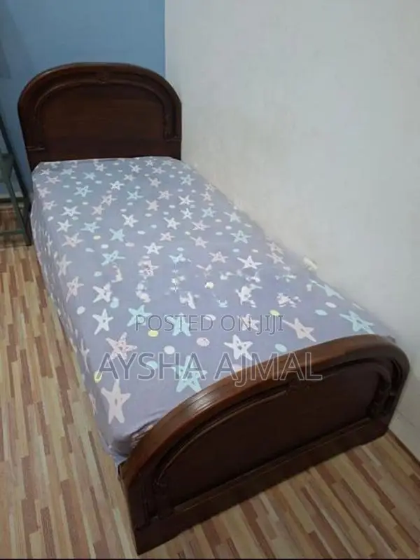 Teak Single Bed with Mattress