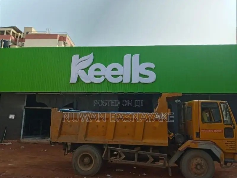 Keells supermarket sign