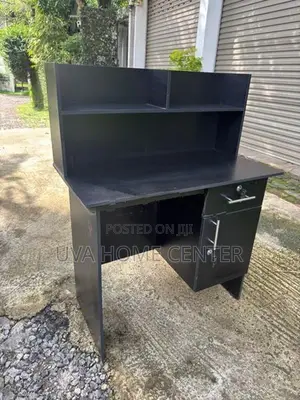 Black Melamine Study Table 36x18 Inch