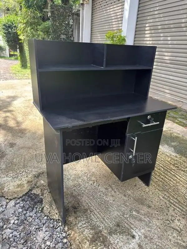 Black Melamine Study Table 36x18 Inch