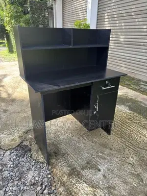 Black Melamine Study Table 36x18 Inch