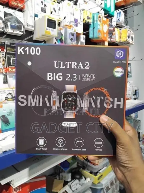 K100 Ultra 2 10 in 1 Smart Watch
