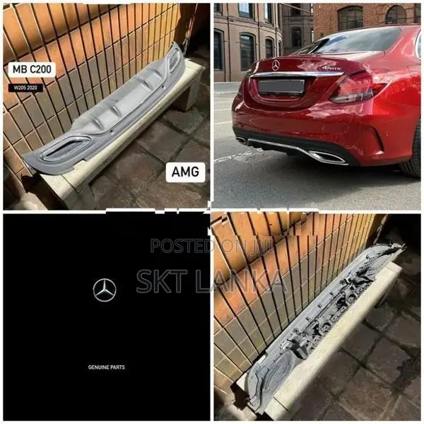 Genuine Mercedes C C200 W205 Facelift 2019 AMG rear bumper diffuser