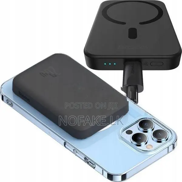 Baseus 20W 10000mah Magnetic mini Wired & Wireless Power Bank - Black