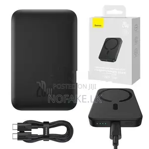 Baseus 20W 10000mah Magnetic mini Wired & Wireless Power Bank - Black