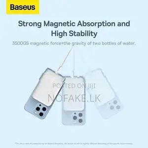 Baseus 20W 10000mah Magnetic mini Wired & Wireless Power Bank - Black