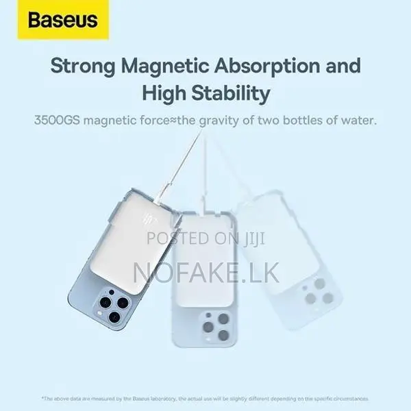 Baseus 20W 10000mah Magnetic mini Wired & Wireless Power Bank - Black
