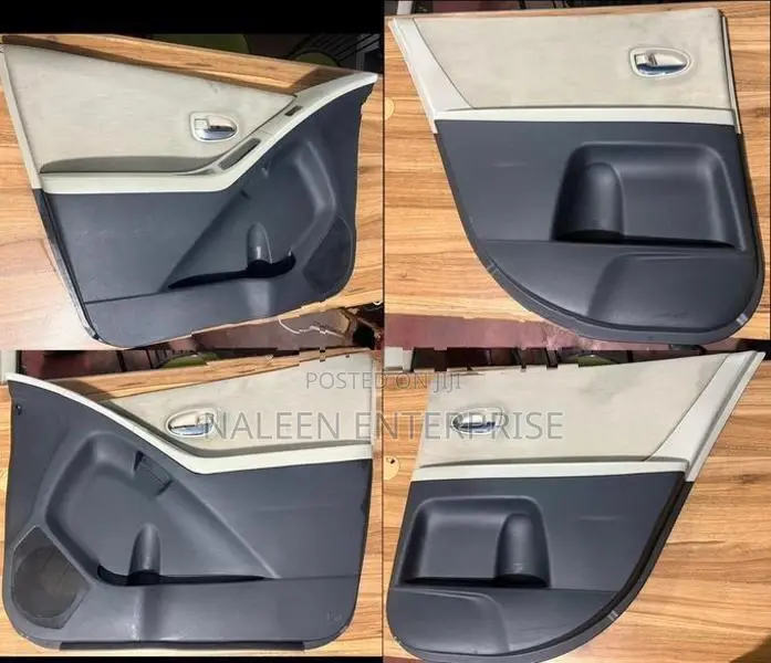 Toyota Vitz KSP90 Beige Door Upholstery Set with Nickel Handles