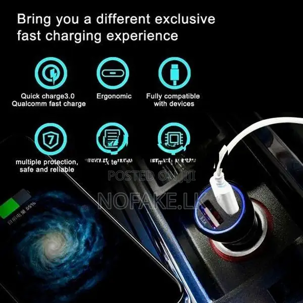 Baseus 40W Golden Contactor Pro Car Charger With USB Type-C Cable