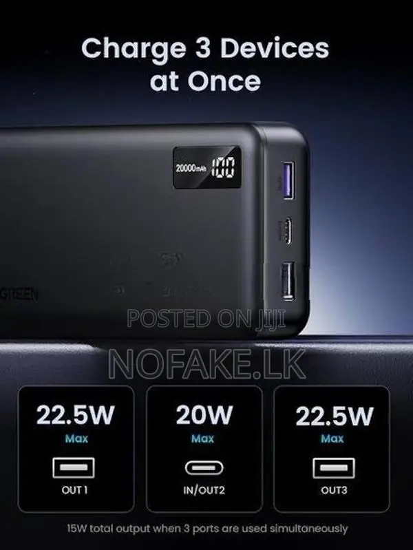 UGREEN 20W 20000mAh Two Way Fast Charging Power Bank