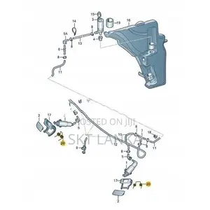 Genuine Audi Q5 2014 bumper Headlight Washer Pumps with Hose