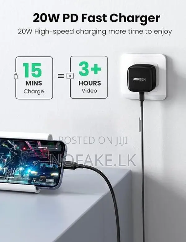 UGreen 20W Charging Adapter With 1M Type C to Cable