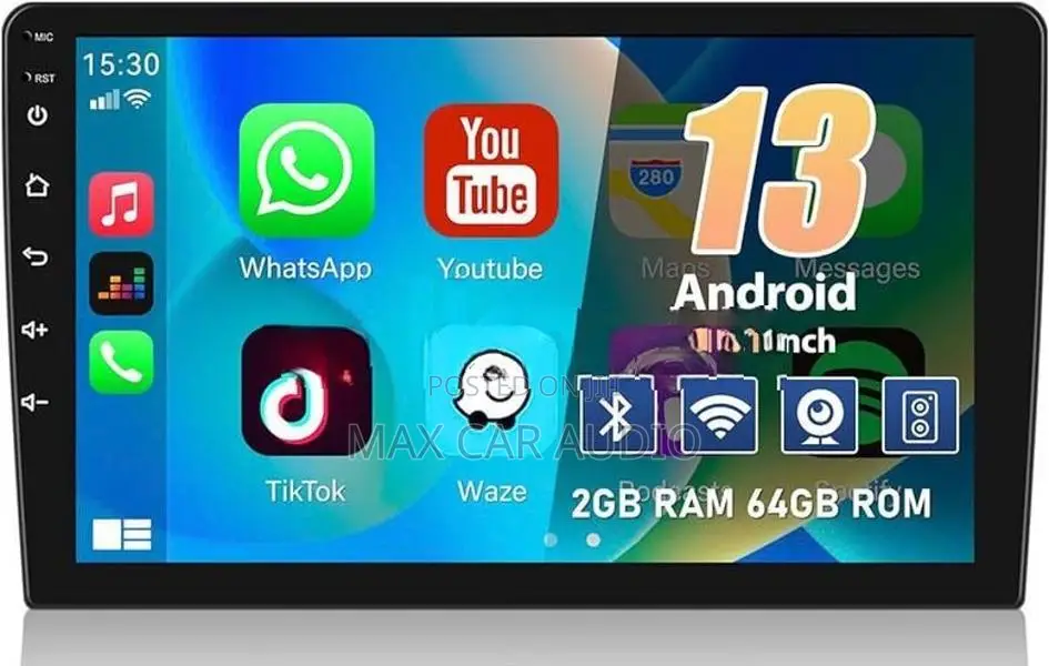 IPS 2+64GB Air Mirror GPS WIFI Android Car AUDIO Setup 10inch