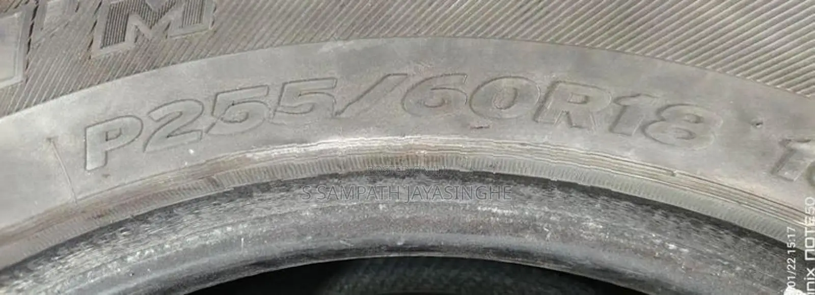 255/60/18 Used Tyre Set