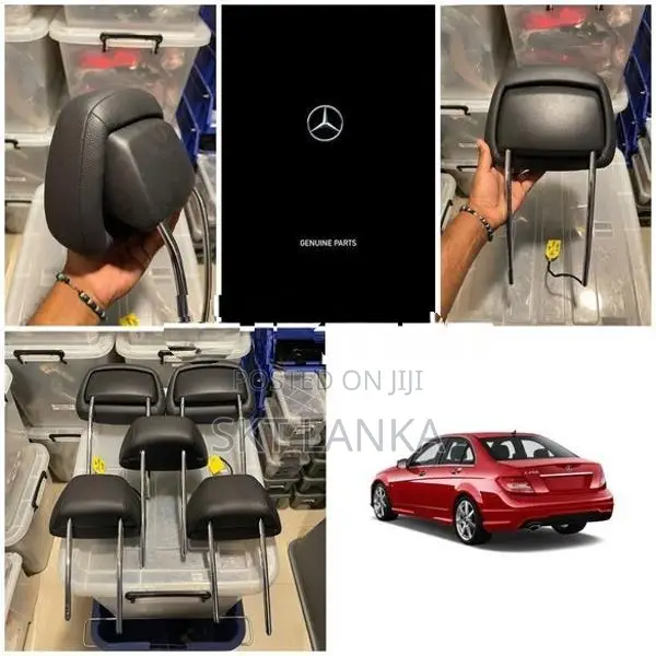 Genuine Mercedes C C180 C200 leather seat head rests