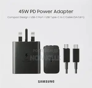 Samsung 45W Fast Charger Power Adapter With Type C Cable