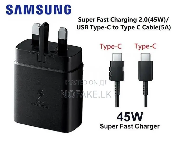 Samsung 45W Fast Charger Power Adapter With Type C Cable