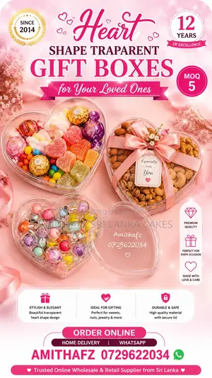Heart Shaped Transparent Gift Box | Perfect for Sweets, Nuts Chocol