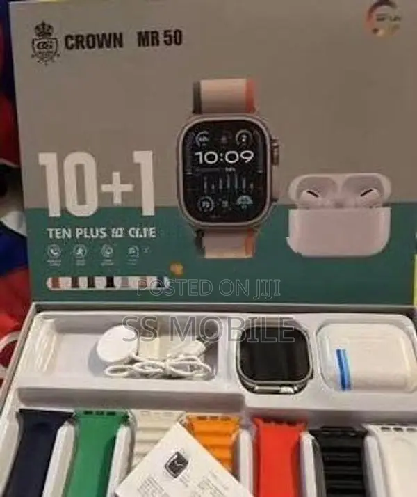 Crown MT50 Smart Watch + Earbuds Combo