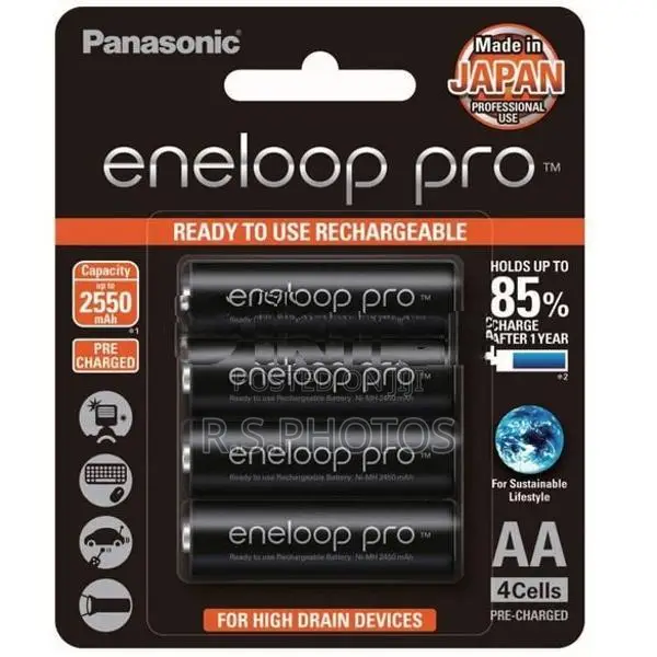 Panasonic Eneloop Pro 2550mAh rechargeable battery 4 pack