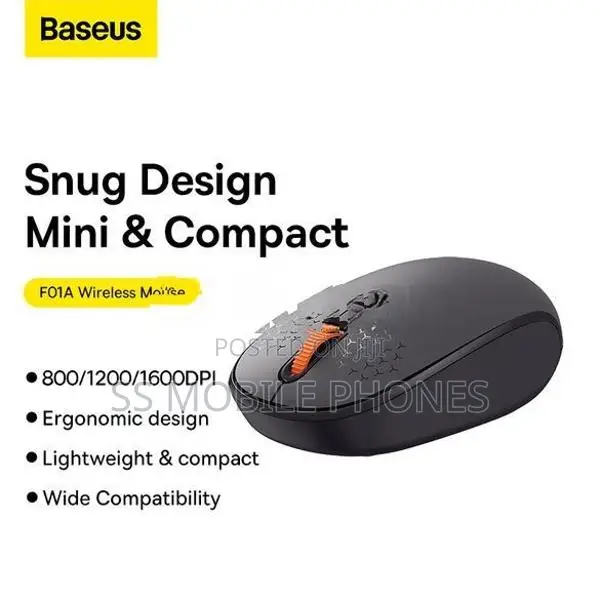 Baseus F01A Bluetooth 1600DPI Silent Mouse