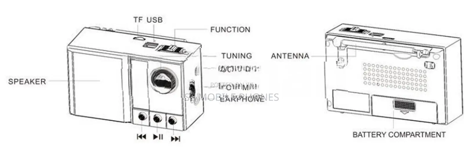PORTABLE MULTIBAND FM RADIO & SPEAKER