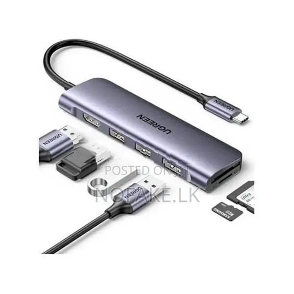 UGREEN 6 in 1 TYPE C Multifunctional Hub Station Adapter