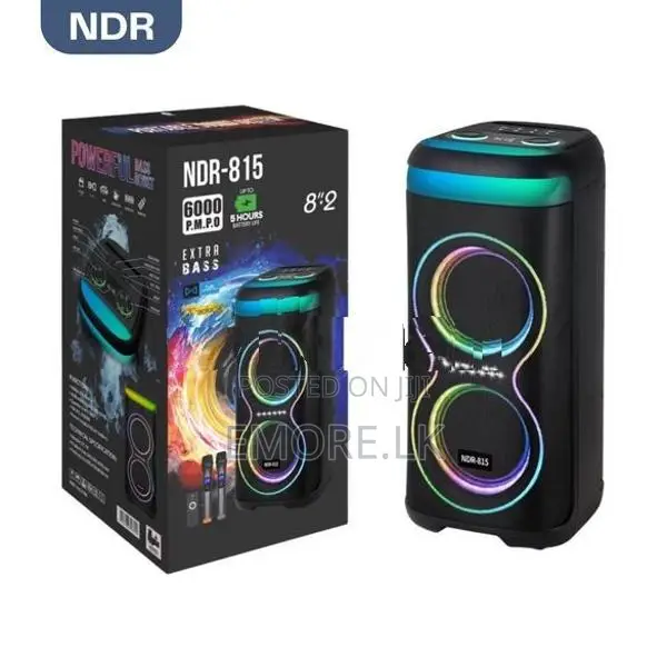 NDR 815 Karaoke Portable Speaker Size 8’* 2