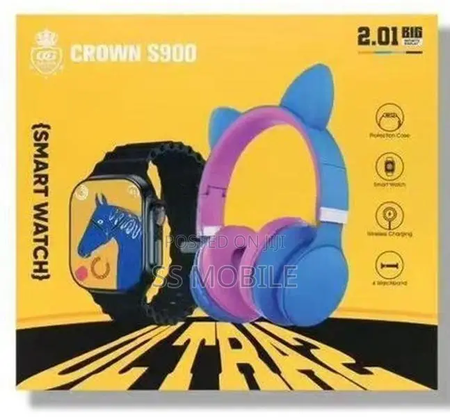 CROWN S900 KIDS HEADPHONE / SMART WATCH COMBO