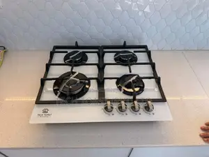 Gas Cooker 4 Burner Hob Glass Top White New W4