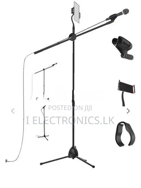 Adjustable Mic Stand Boom – Microphone Tablet Holder