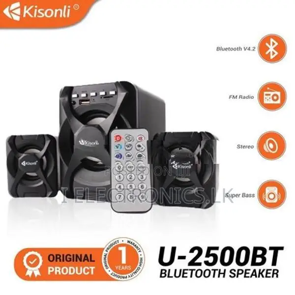Kisonli U2500BT 2.1 Channel Multimedia Bluetooth Speaker System