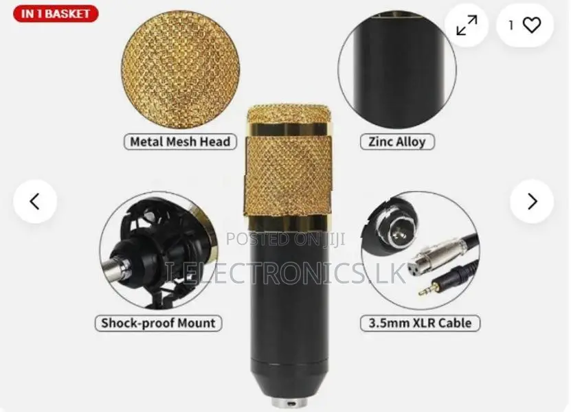 BM800+V8S Sound Card Set Audio Condenser Mic Studio Singing Microphone