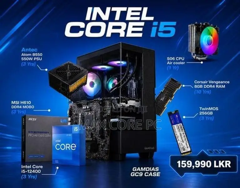 INTEL CORE I5 12TH GEN 8GB DDR4 RAM 256GB NVME SSD BRAND NEW ASSEMBLE 