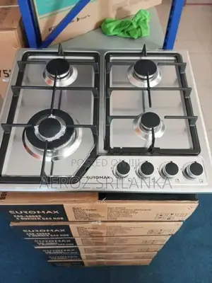 EUROMAX 4-Burner Tempered Glass Gas Cooker
