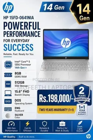 New HP Core 5 14Gen 8/512GB DDR5 15.6”FHD