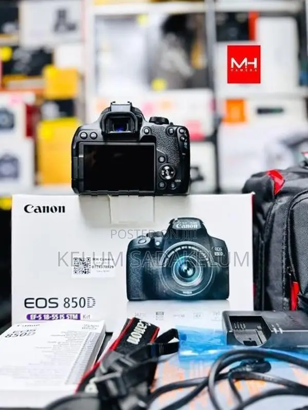 Canon EOS 850D 4K DSLR Camera Full Set Box