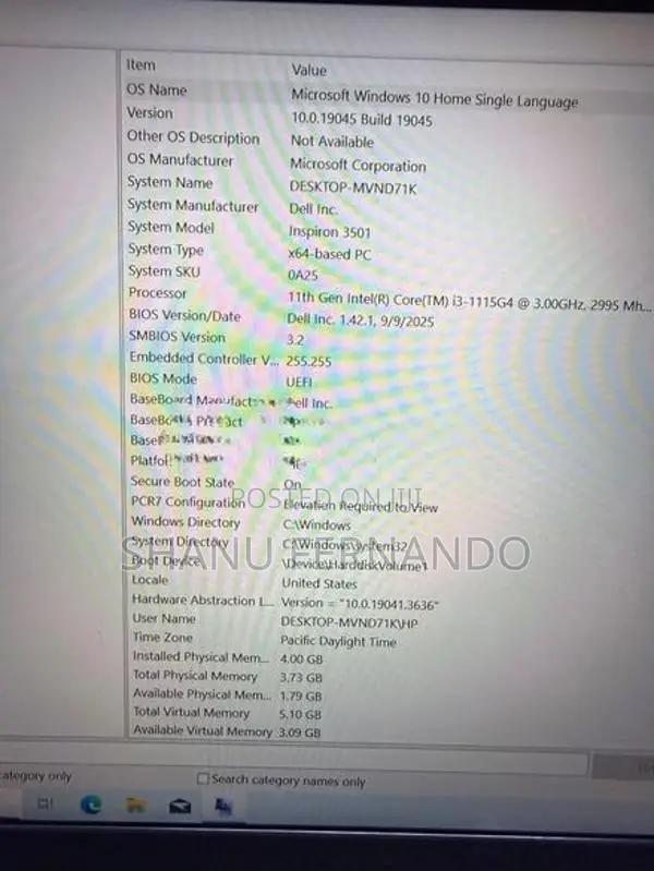 Dell Inspiron 3501 i3 11th Gen Laptop