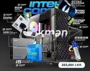 Core i5 12TH GEN 8GB RAM 256GB M.2 SSD Zotac RTX 3050