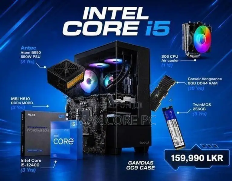 INTEL CORE I5 12TH GEN 8GB DDR4 RAM 256GB NVME SSD BRAND NEW ASSEMBLE 