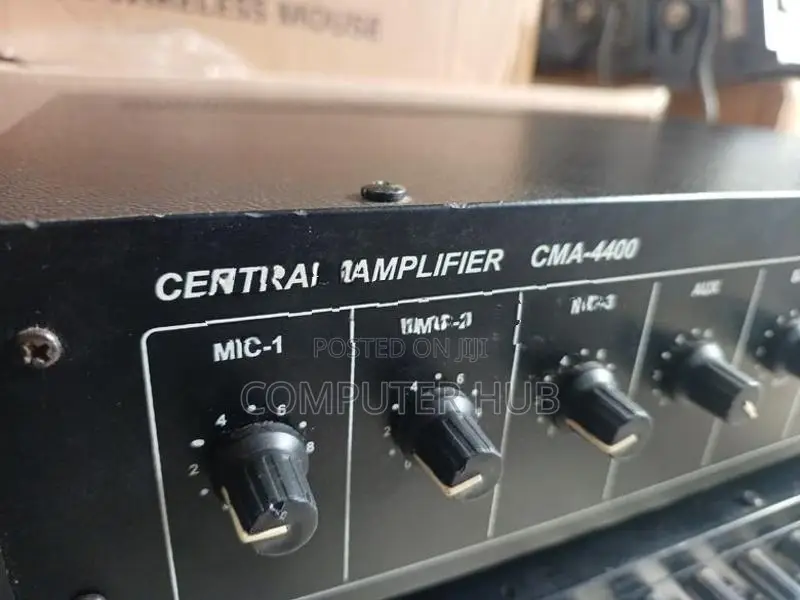 AHUJA Central Amplifier CMA-4400 & 4 x Column Speaker ASC-20T Full Set