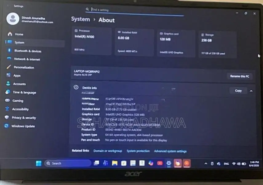Acer Aspire 14 AL14-31P | Windows 11