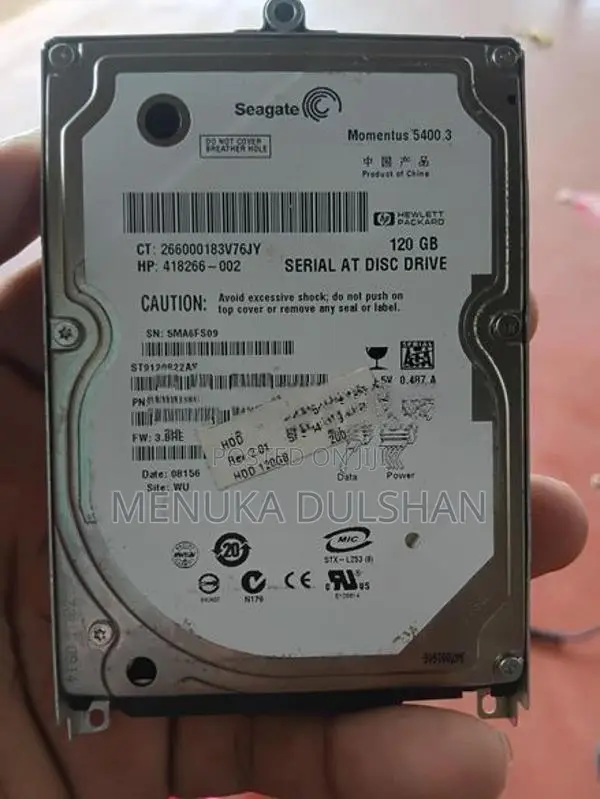 Seagate Momentus 5400.3 120GB 2.5" Laptop SATA Hard Disk