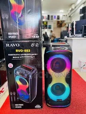 Karaoke Speaker + 2 Wireless Mic (AUX|BT|USB) Brand New - RAVO 883