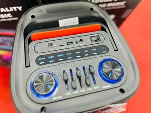 Karaoke Speaker + 2 Wireless Mic (AUX|BT|USB) Brand New - RAVO 883