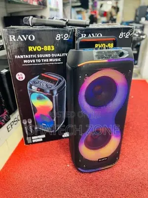 Karaoke Speaker + 2 Wireless Mic (AUX|BT|USB) Brand New - RAVO 883