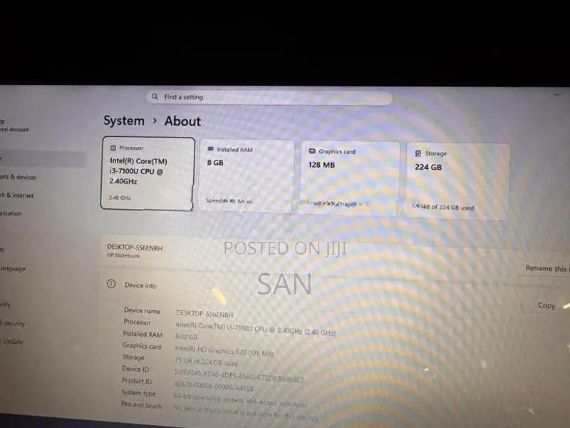 HP i3 7th Gen