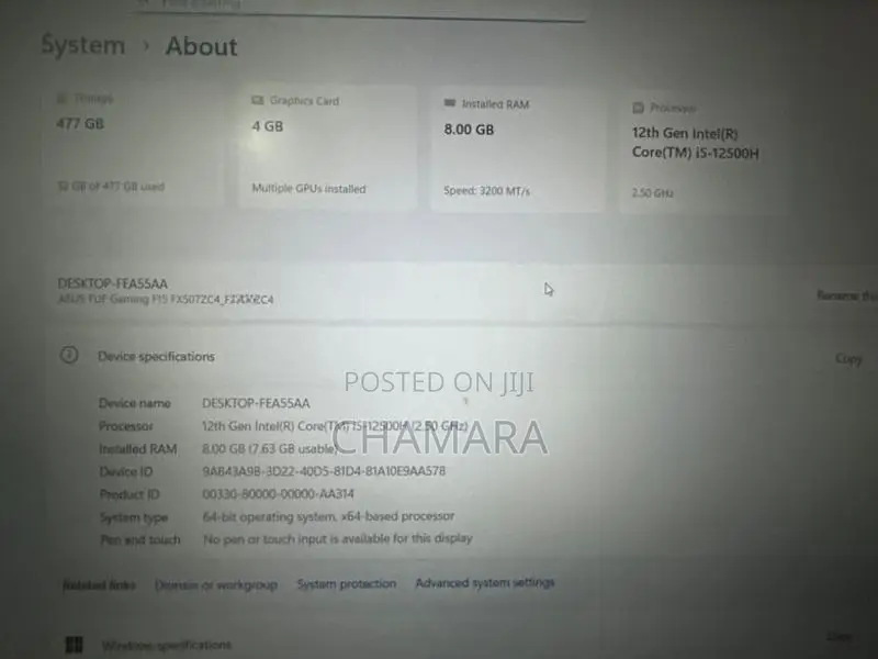 Asus I5 8th Laptop