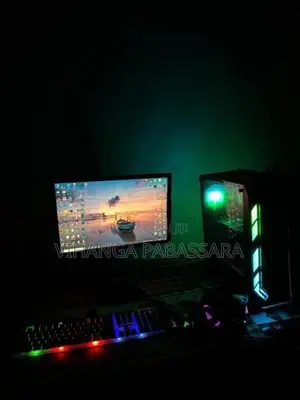 Ryzen 5 5500 Gaming PC Full Setup with Monitor